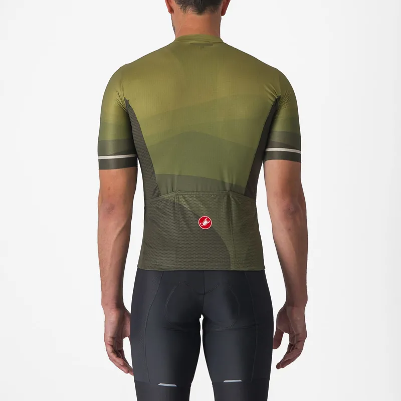 Castelli Orizzonte Short Sleeve Jersey in Green/Sage/Silver Moon-1