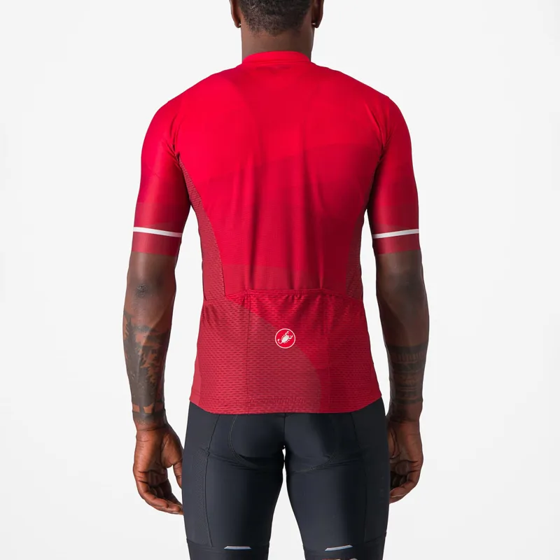 Castelli Orizzonte Short Sleeve Jersey in Rich Red/Red/White-1