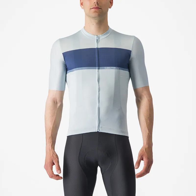 Castelli Tradizione Short Sleeve Jersey in Winter Sky/Belgian Blue/Steel Blue