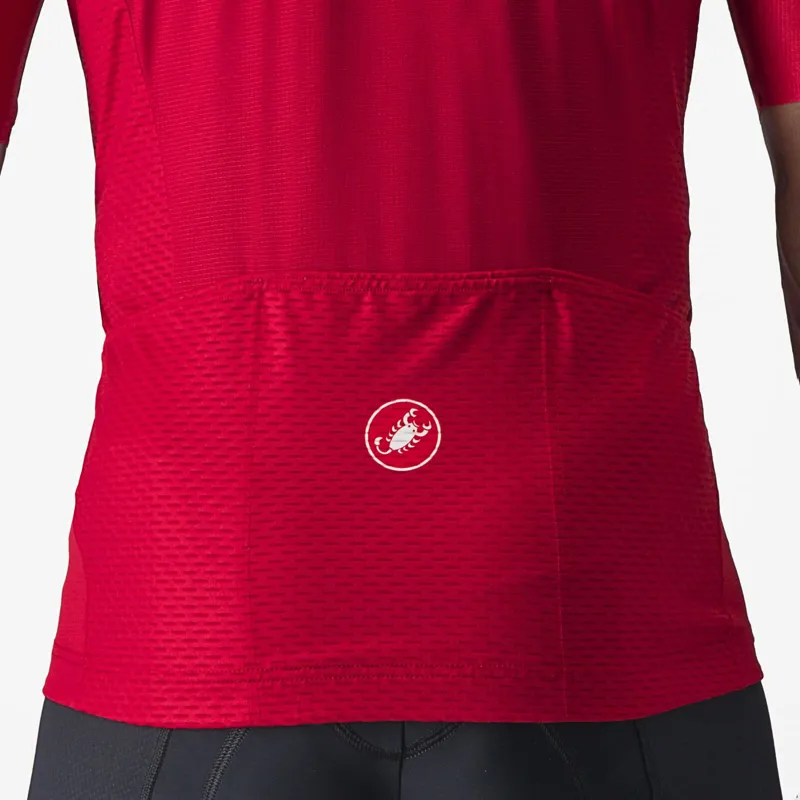 Castelli Tradizione Short Sleeve Jersey in Rich Red/Grey/White-2