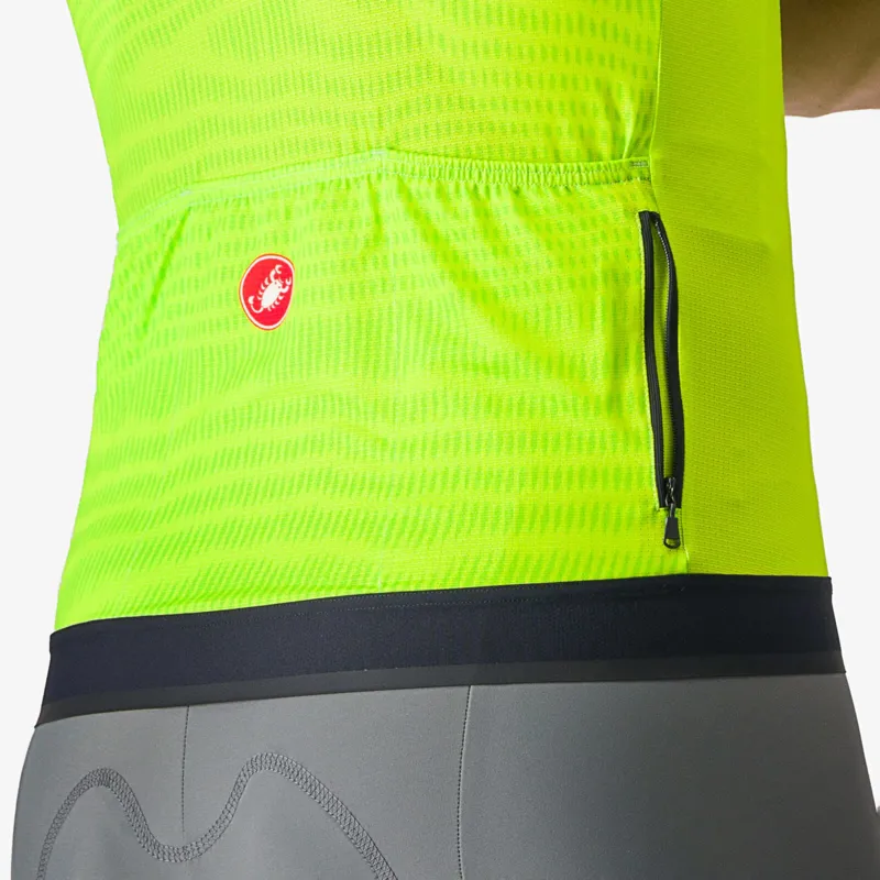 Castelli Unlimited Endurance Short Sleeve Jersey in Electric Lime/Grey-2