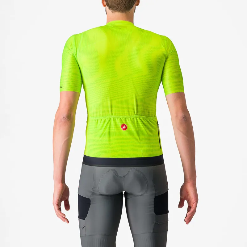 Castelli Unlimited Endurance Short Sleeve Jersey in Electric Lime/Grey-1