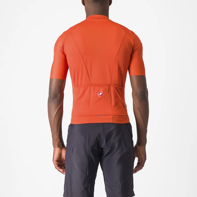 Castelli Unlimited Entrata 2 Short Sleeve Jersey in Orange Rust/Grey-1