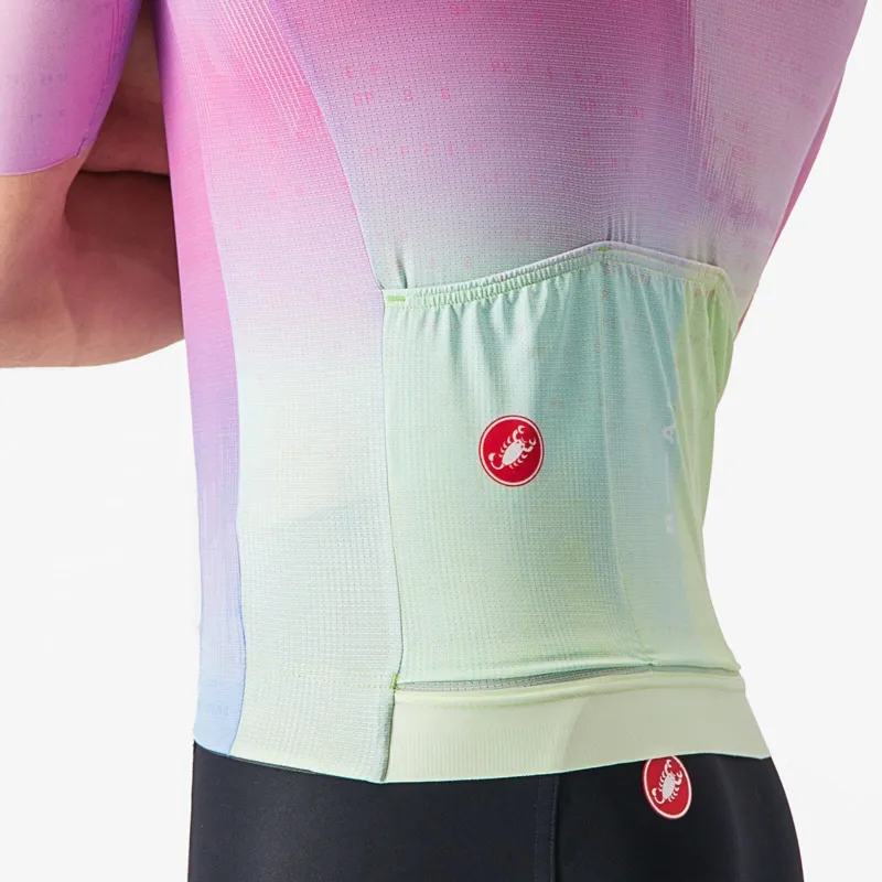 Castelli R-A/D Short Sleeve Jersey in Multicolour Violet-2