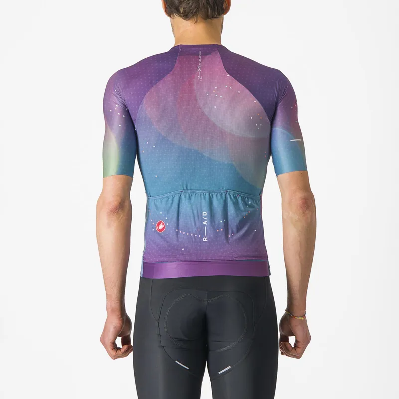 Castelli R-A/D Short Sleeve Jersey in Multicolour Purple-1