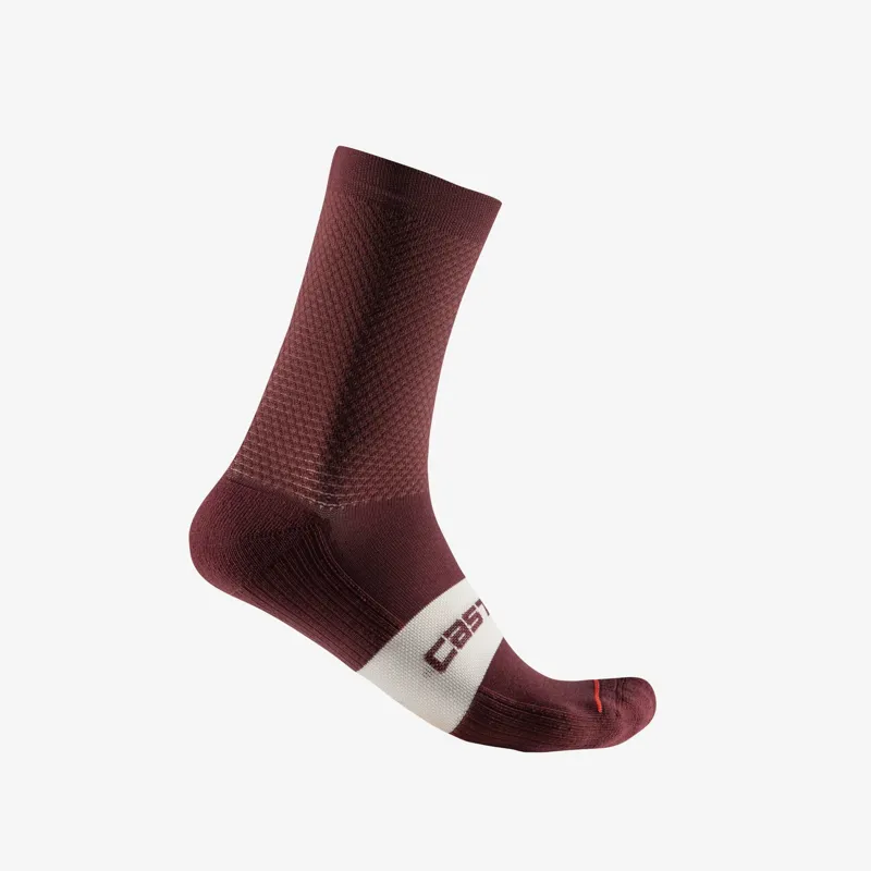 Castelli Espresso 15 Socks in Deep Bordeaux
