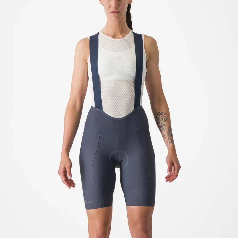Castelli Espresso Women's DT Bib Shorts in Twilight Blue-2