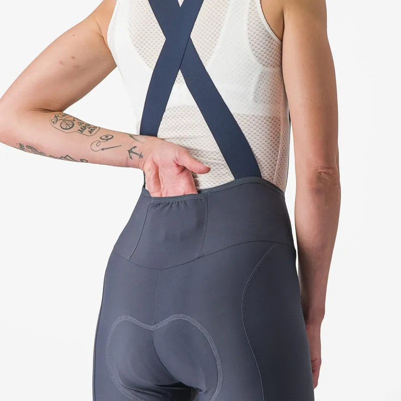 Castelli Espresso Women's DT Bib Shorts in Twilight Blue-4