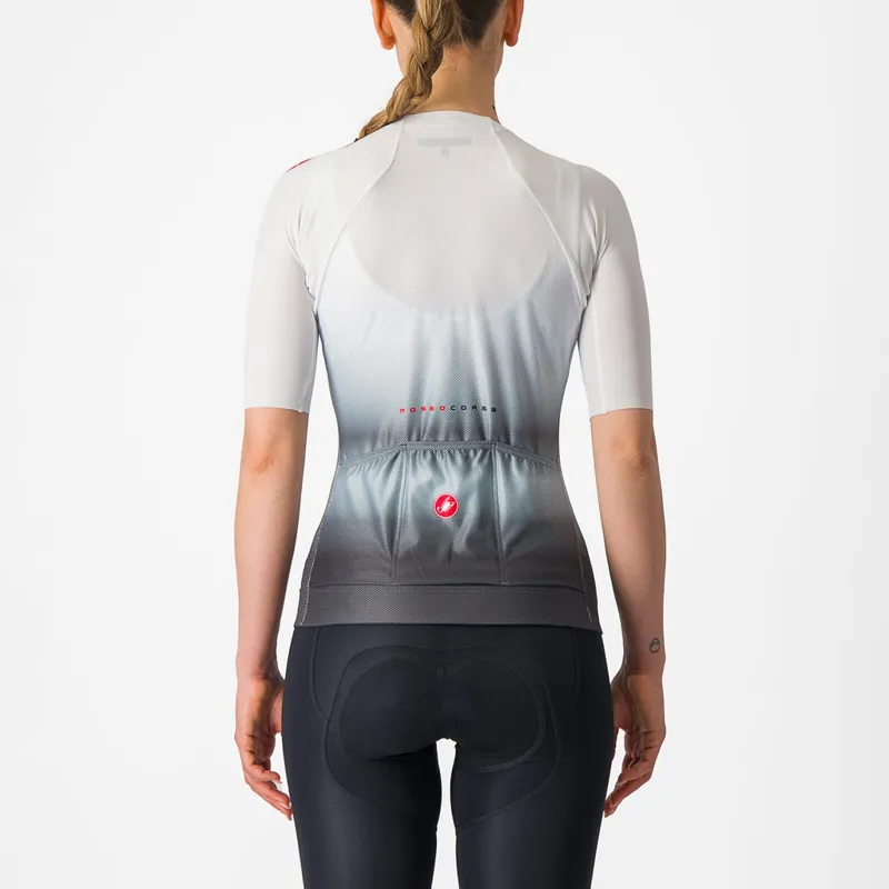 Castelli Climber's 4.0 Women's Short Sleeve Jersey in White/Grey-1