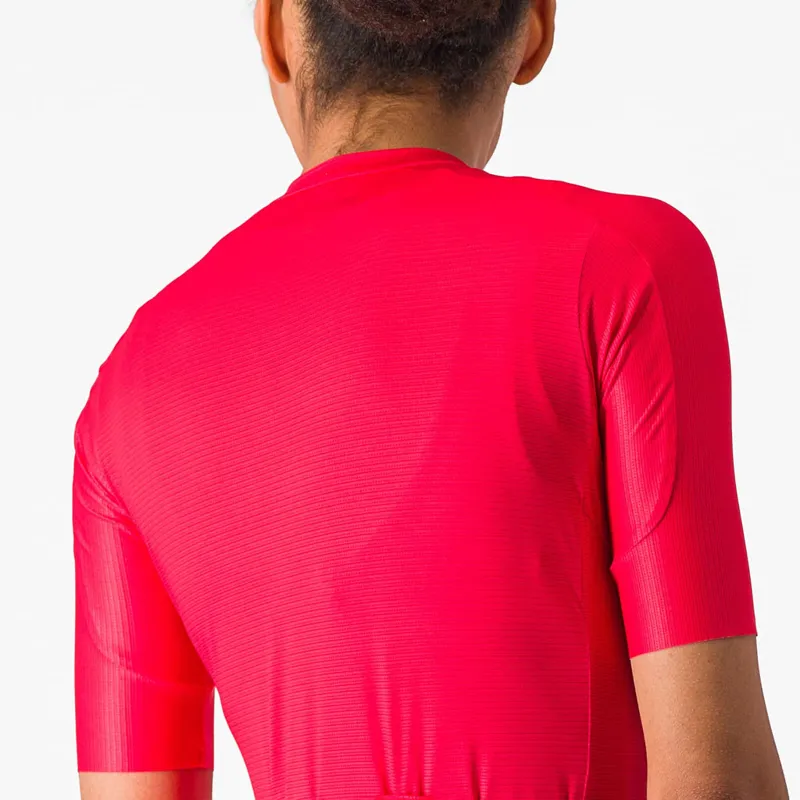Castelli Espresso Women's Short Sleeve Jersey in Hibiscus/Grey-2
