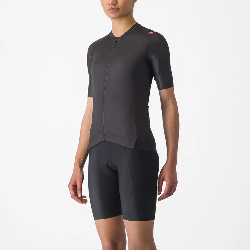 Castelli Espresso Women's Short Sleeve Jersey in Light Black-2