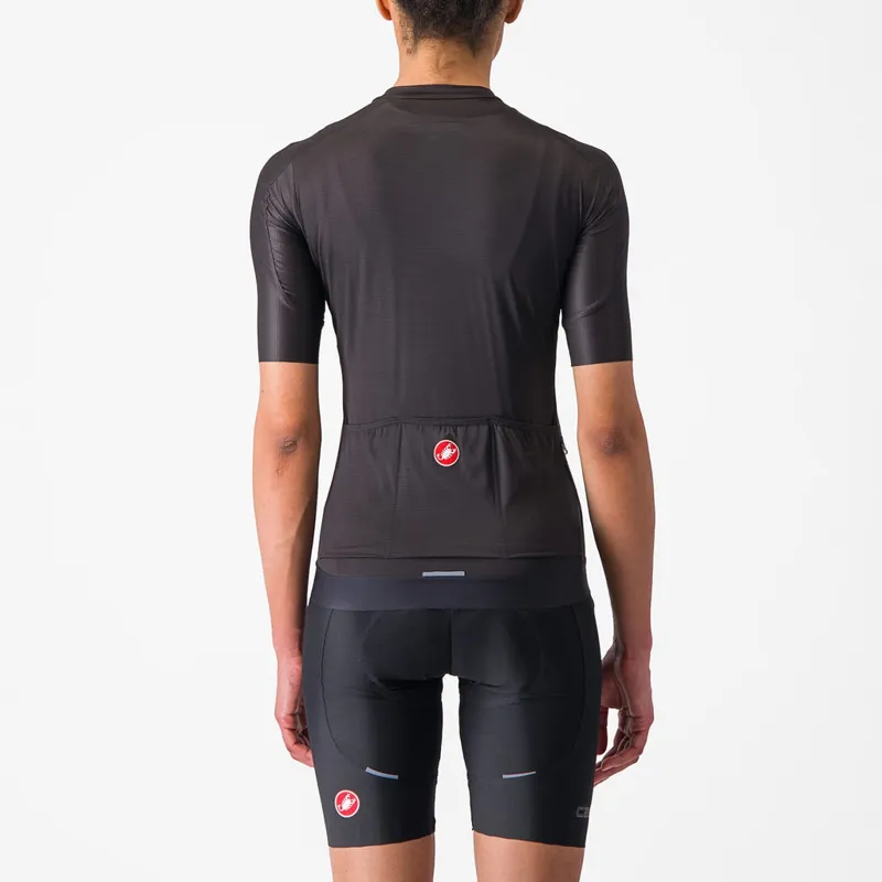Castelli Espresso Women's Short Sleeve Jersey in Light Black-1
