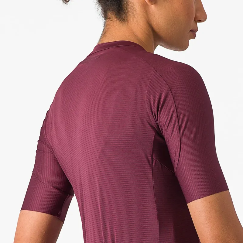 Castelli Espresso Women's Short Sleeve Jersey in Deep Bordeaux-4