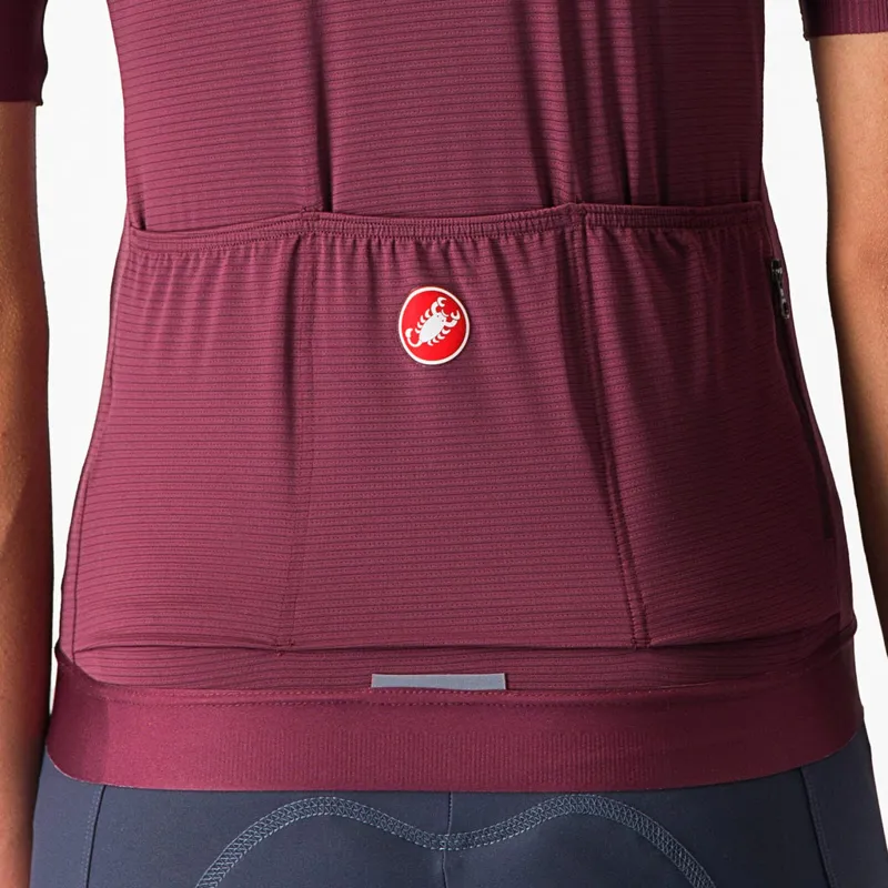 Castelli Espresso Women's Short Sleeve Jersey in Deep Bordeaux-5