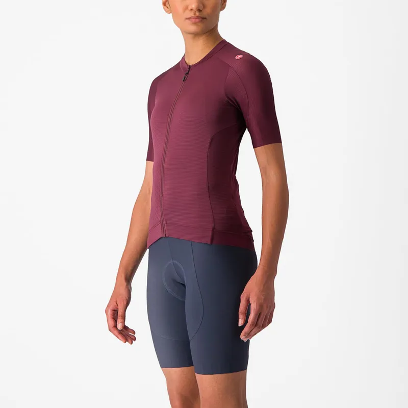 Castelli Espresso Women's Short Sleeve Jersey in Deep Bordeaux-2