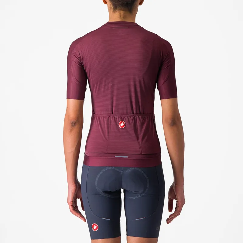 Castelli Espresso Women's Short Sleeve Jersey in Deep Bordeaux-1