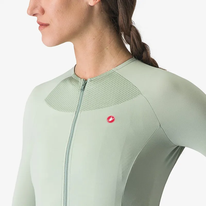 Castelli Velocissima 2 Women's Short Sleeve Jersey in Defender Green/Twilight Blue-4