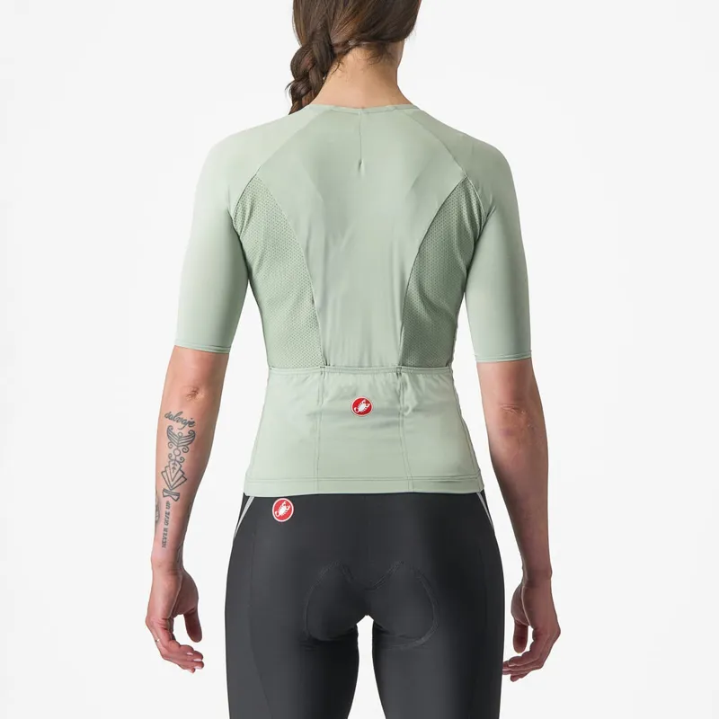 Castelli Velocissima 2 Women's Short Sleeve Jersey in Defender Green/Twilight Blue-1