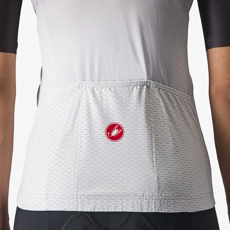 Castelli Salita Women's Short Sleeve Jersey in Black/Silver Grey/White-2
