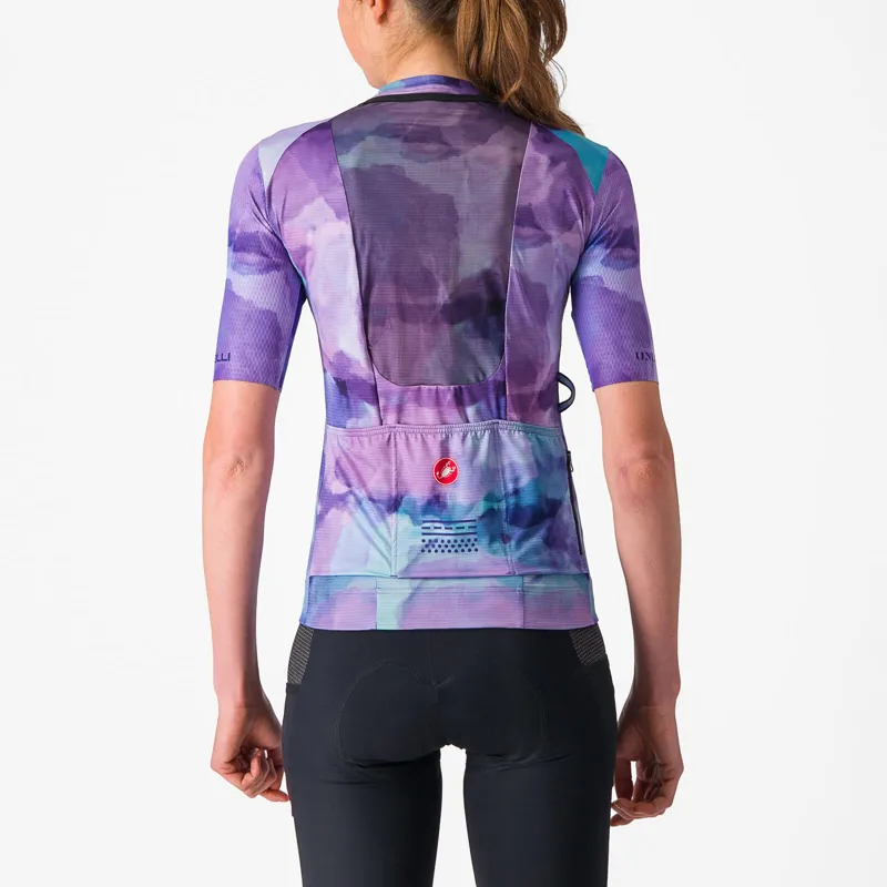 Castelli Unlimited Pro Women's Short Sleeve Jersey in Purple-1