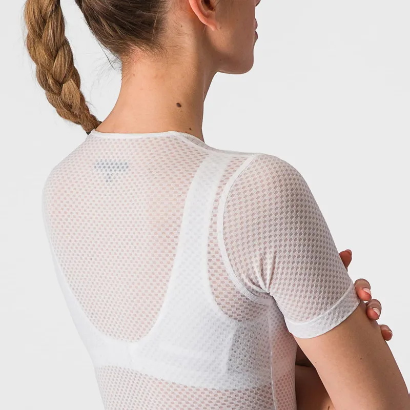 Castelli Pro Mesh Women's Short Sleeve Base Layer in White-5