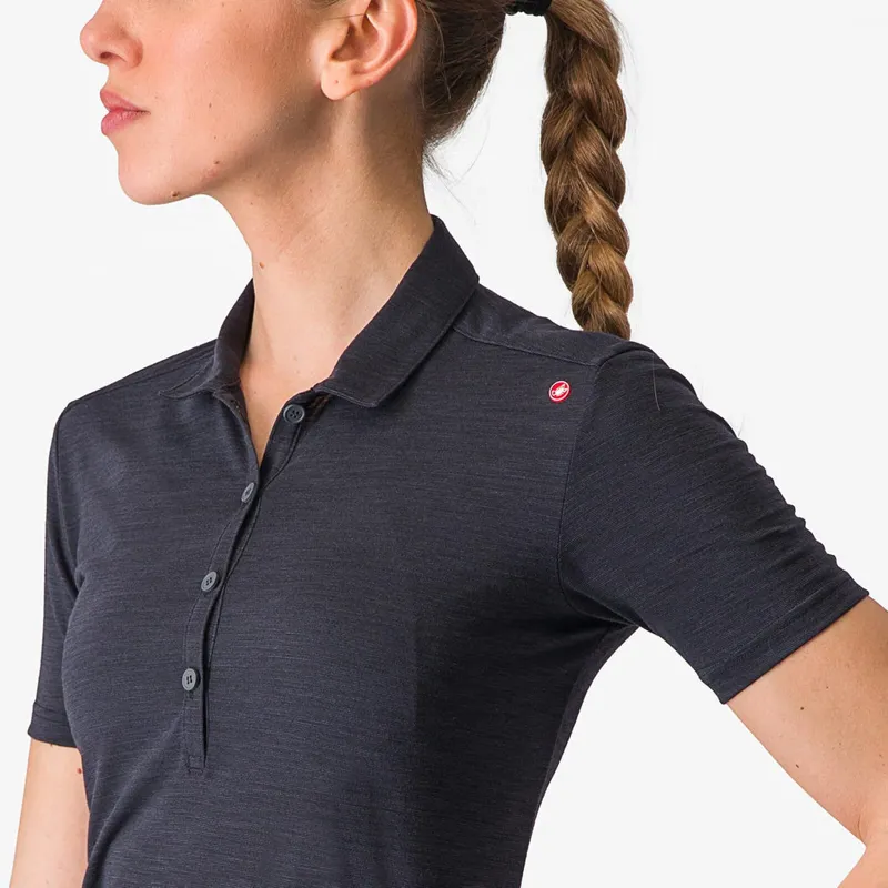 Castelli Merino Women's Polo in Light Black-2