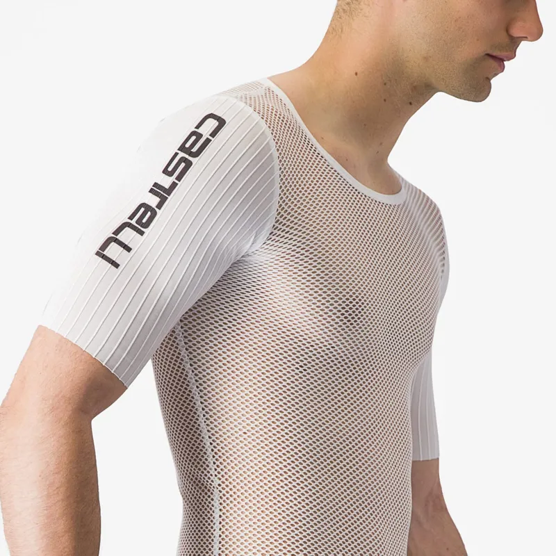 Castelli Bolero Short Sleeve Base Layer in White-3