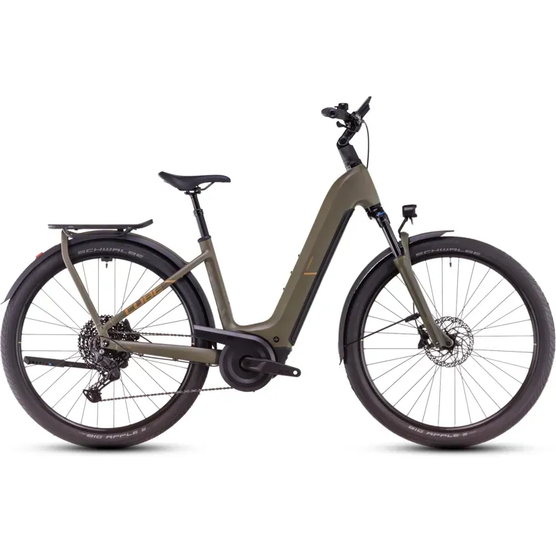 Cube Kathmandu Hybrid Pro Easy Entry Electric Bike 2025 in Dusty Olive/Gold