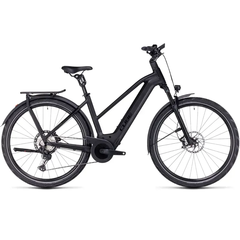 Cube Kathmandu Hybrid SLT 750 Trekking eBike in Black/Metal-1