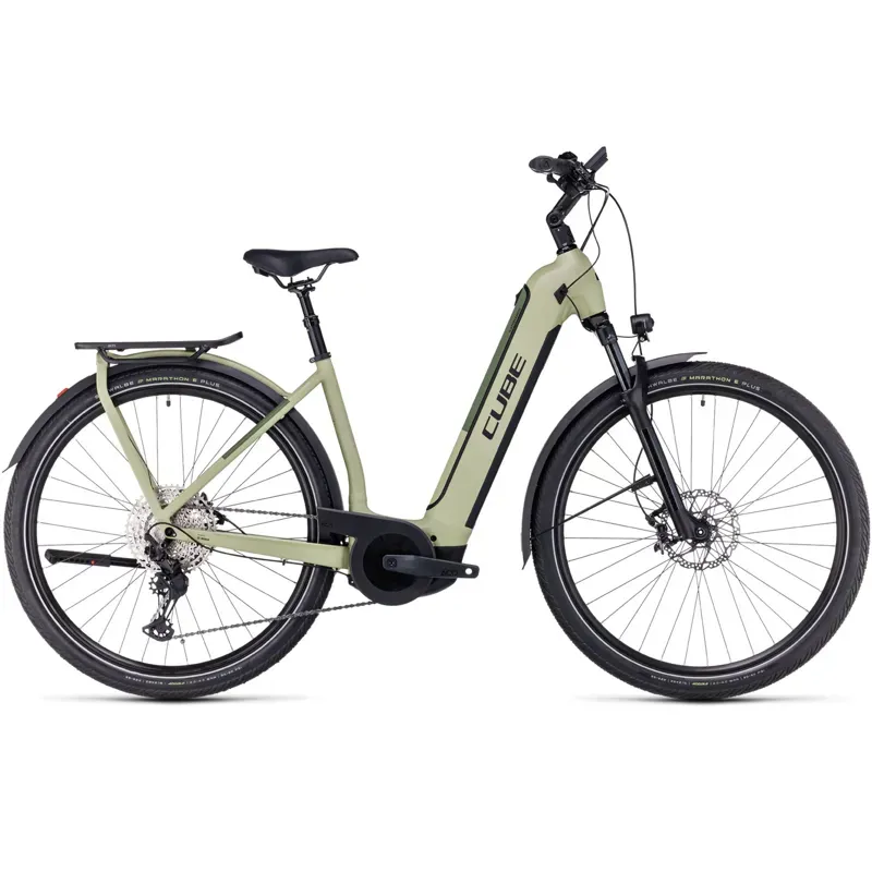 Cube Kathmandu Hybrid SLX 750 Trekking Electric Hybrid Bike 2024 in Green/Olive-2