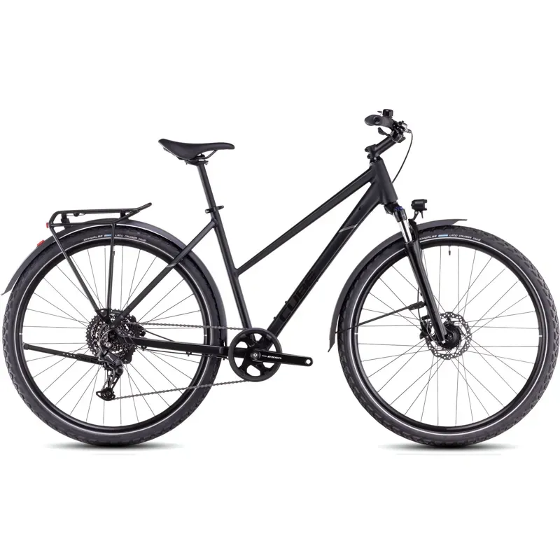 Cube Nature One Allroad Trapeze Hybrid Bike 2025 in Black/Black