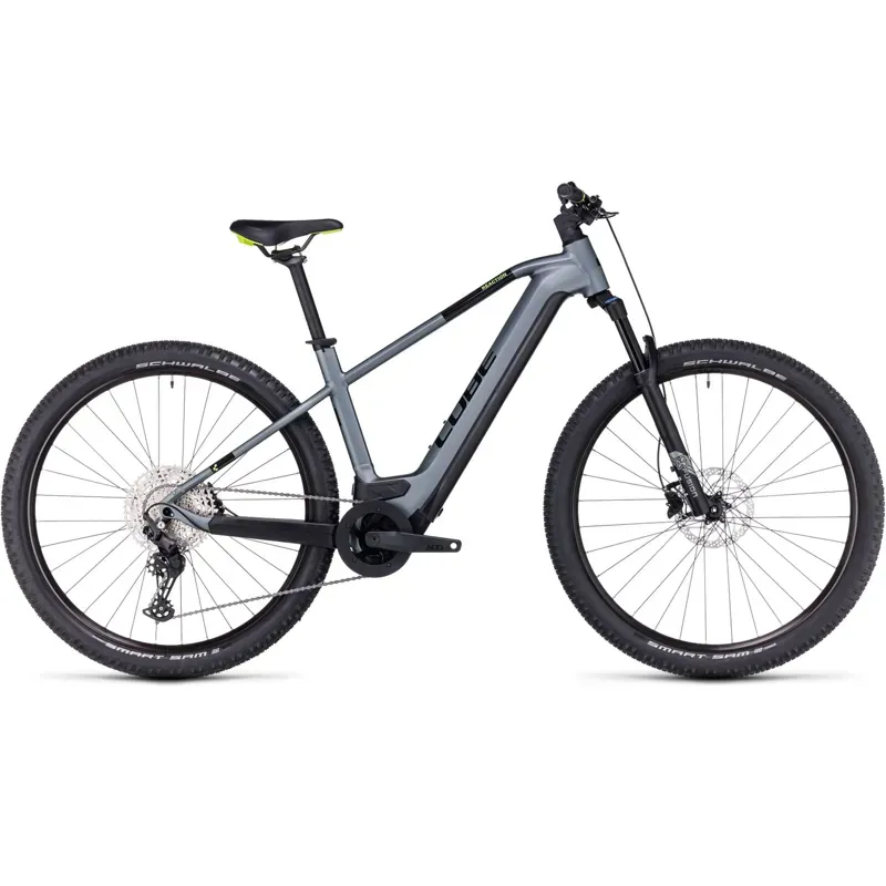 Cube Reaction Hybrid Pro 625 Electric Mountain Bike 2024 in Flash Grey/Green
