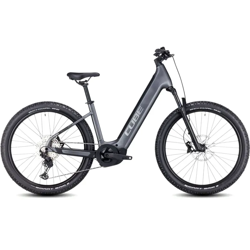 Cube Reaction Hybrid Race 750 Electric F/S Mountain Bike 2024 in Grey-1