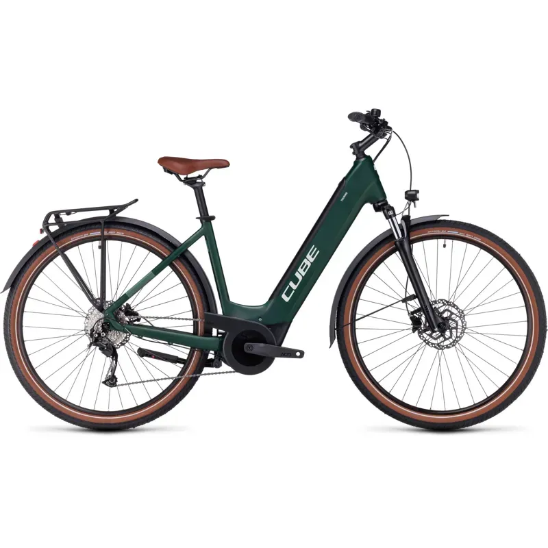 Cube Touring Hybrid One 625 Electric Hybrid Bike 2024 in Dark Green-2