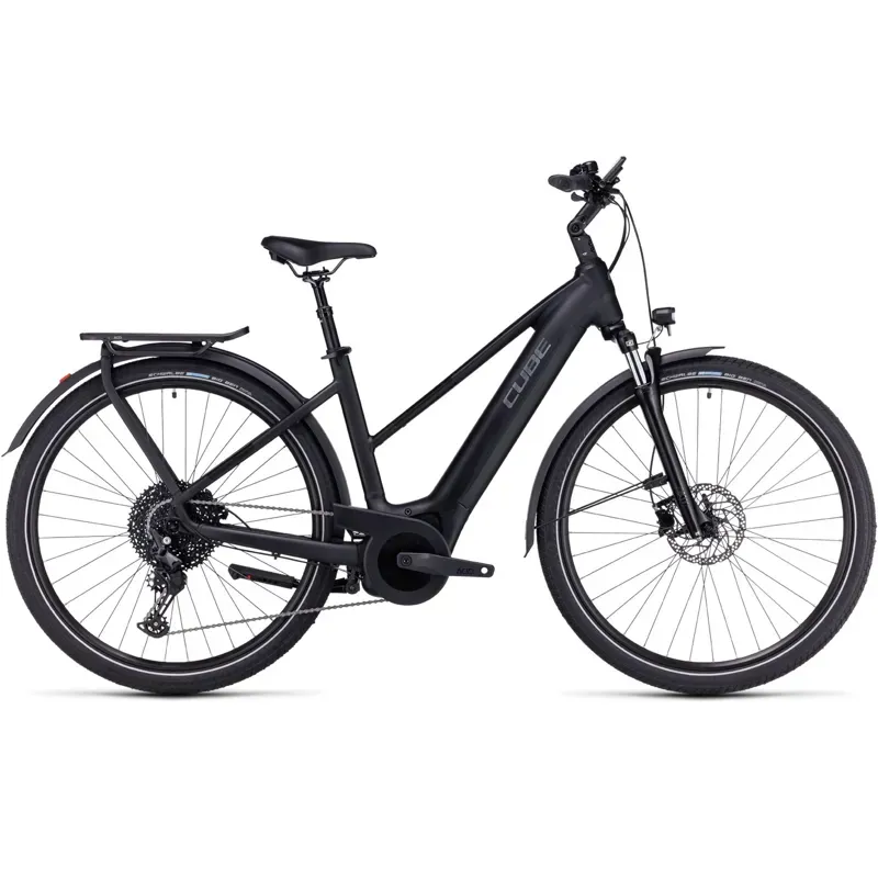 Cube Touring Hybrid Pro 625 Electric Hybrid Bike 2025 in Black/Metal-1
