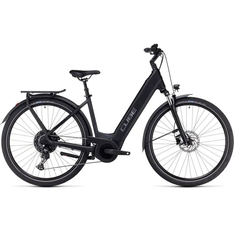 Cube Touring Hybrid Pro 625 Electric Hybrid Bike 2025 in Black/Metal-2