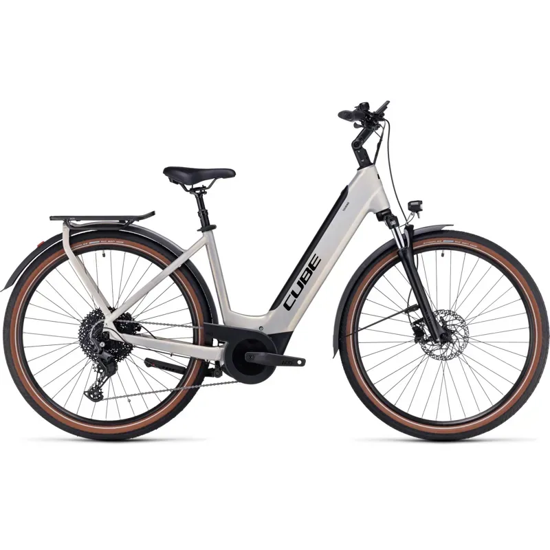 Cube Touring Hybrid Pro 625 Electric Hybrid Bike 2025 in Pearly Silver-2