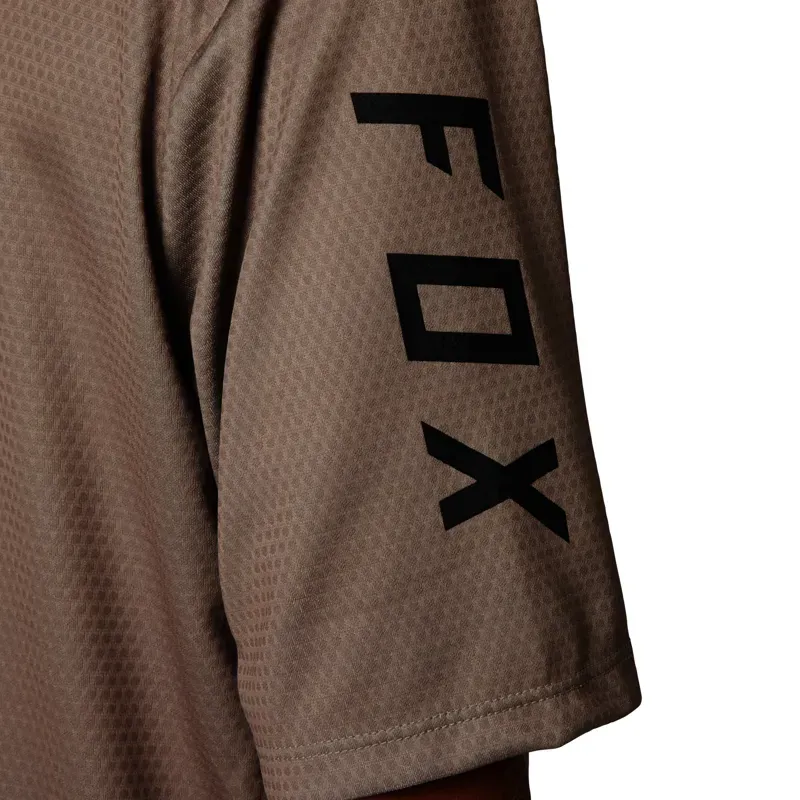 Fox Defend Youth Short Sleeve Jersey in Mocha-4