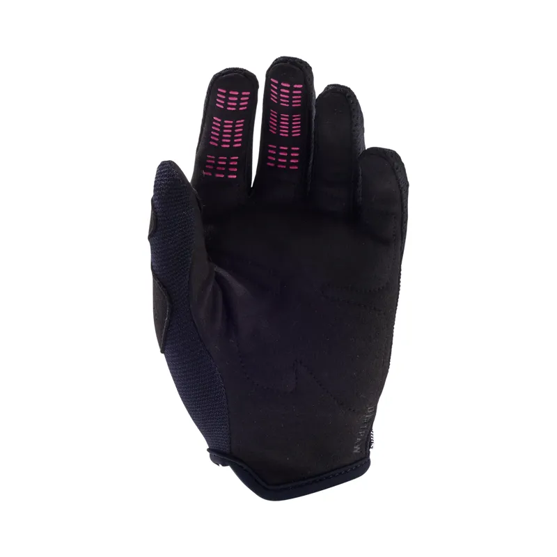 Fox Racing Dirtpaw Kids Full Finger Gloves in Black/Pink-1