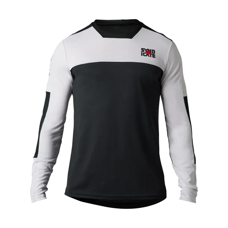 Fox Defend Syndicate Long Sleeve Jersey in White/Black