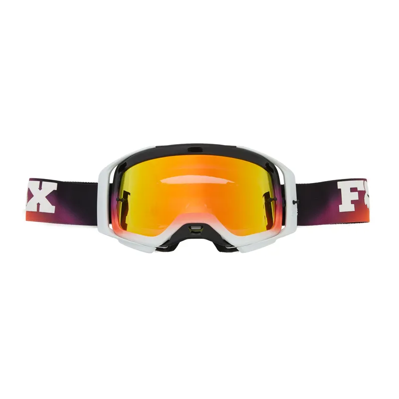 Fox Racing Airspace Streak Mirrored Lens Goggles in White