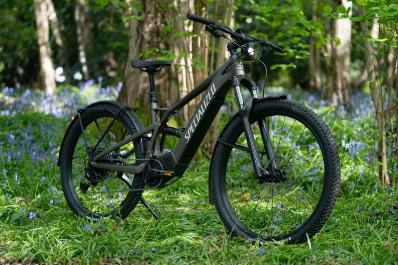 Specialized Turbo Tero X 4.0 Full Suspension Electric Mountain Bike 2024 in Gunmetal/White Mountains-12