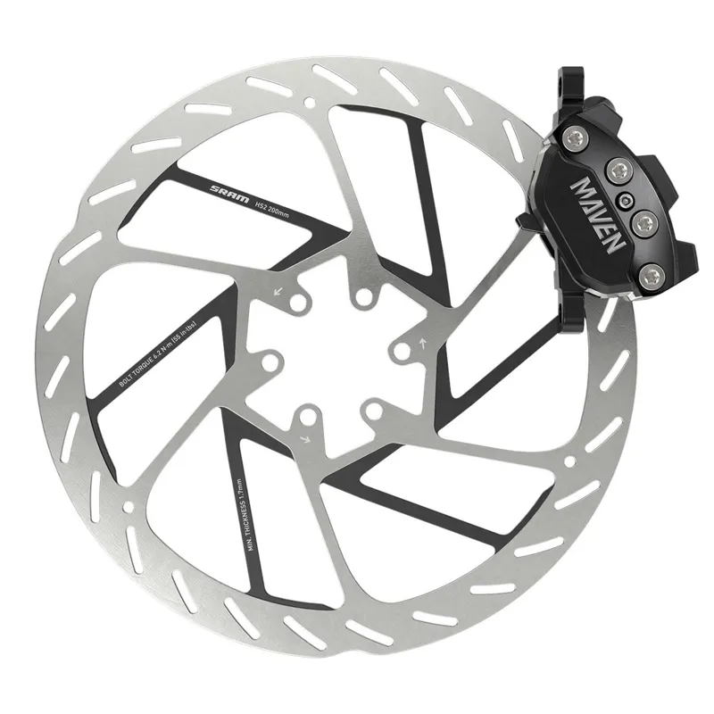 SRAM Maven Silver Stealth Disc Brake Set in Black-5