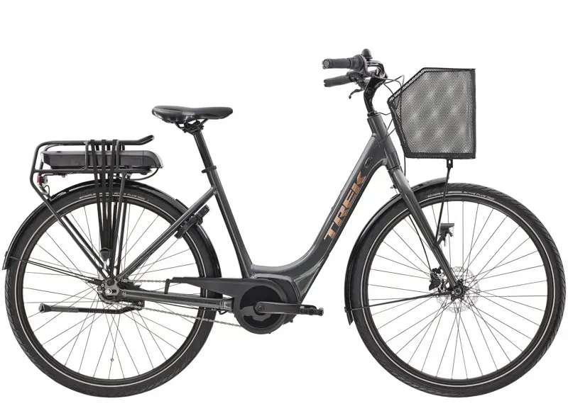 Trek District+ 1C Lowstep 500Wh Electric Hybrid Bike Small 2023 in Lithium Grey
