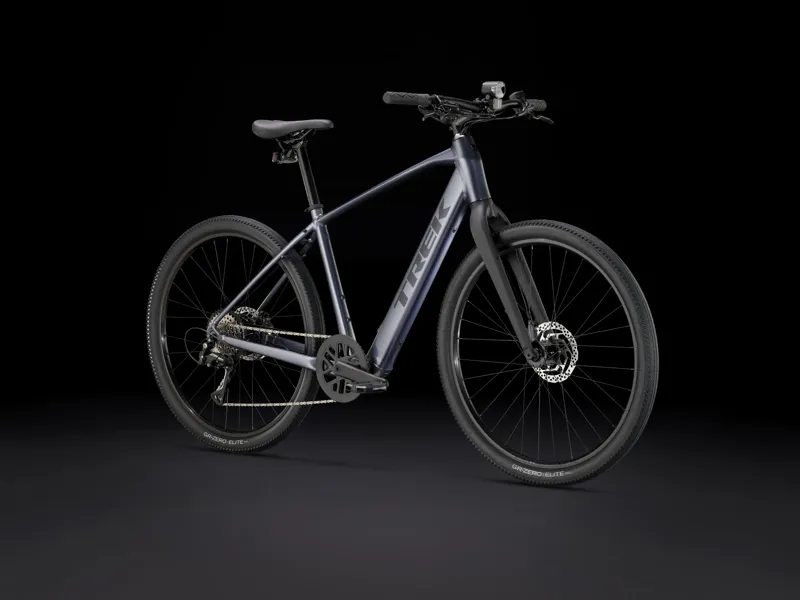 Trek Dual Sport+ 2 LT Electric Hybrid Bike 2026 in Galactic Grey-1