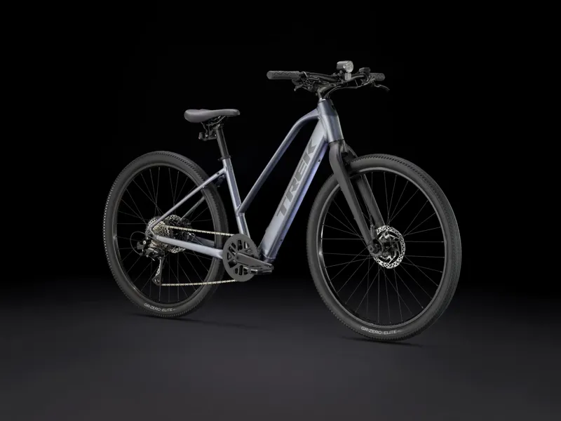 Trek Dual Sport+ 2 Stagger LT Electric Hybrid Bike 2025 in Galactic Grey-1
