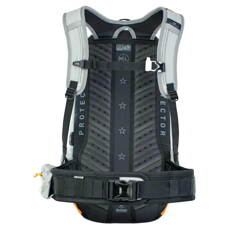 Evoc FR Enduro E-Ride Protector Backpack in Stone Grey/Bright Orange-1