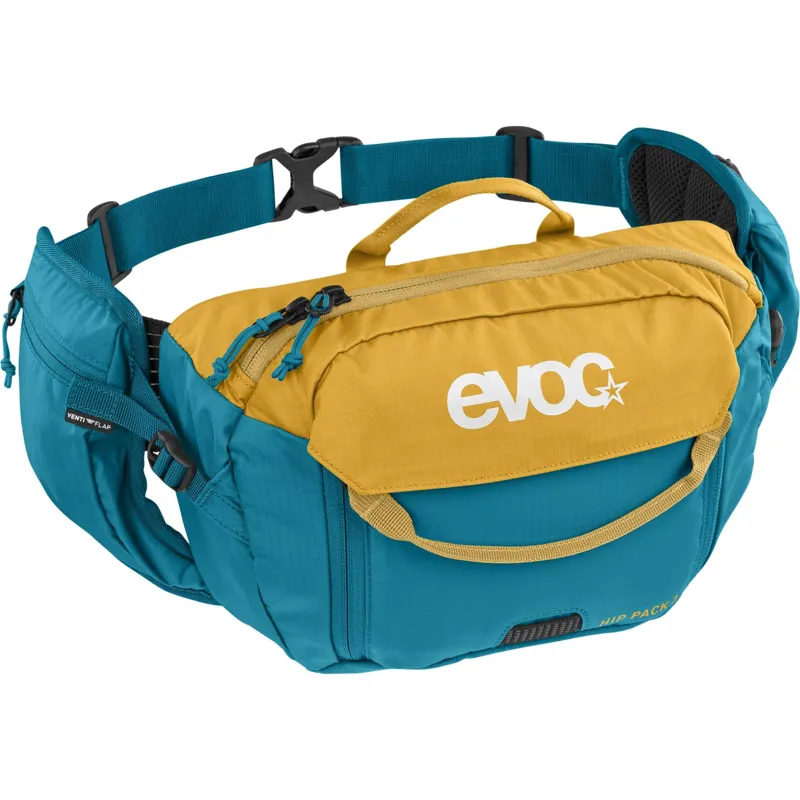 Evoc 3 Litre + 1.5 Litre Hip Pack Hydration Pack in Loam/Ocean