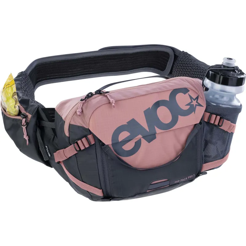 Evoc Hip Pack Pro 3L in Dusty Pink/Carbon Grey-3