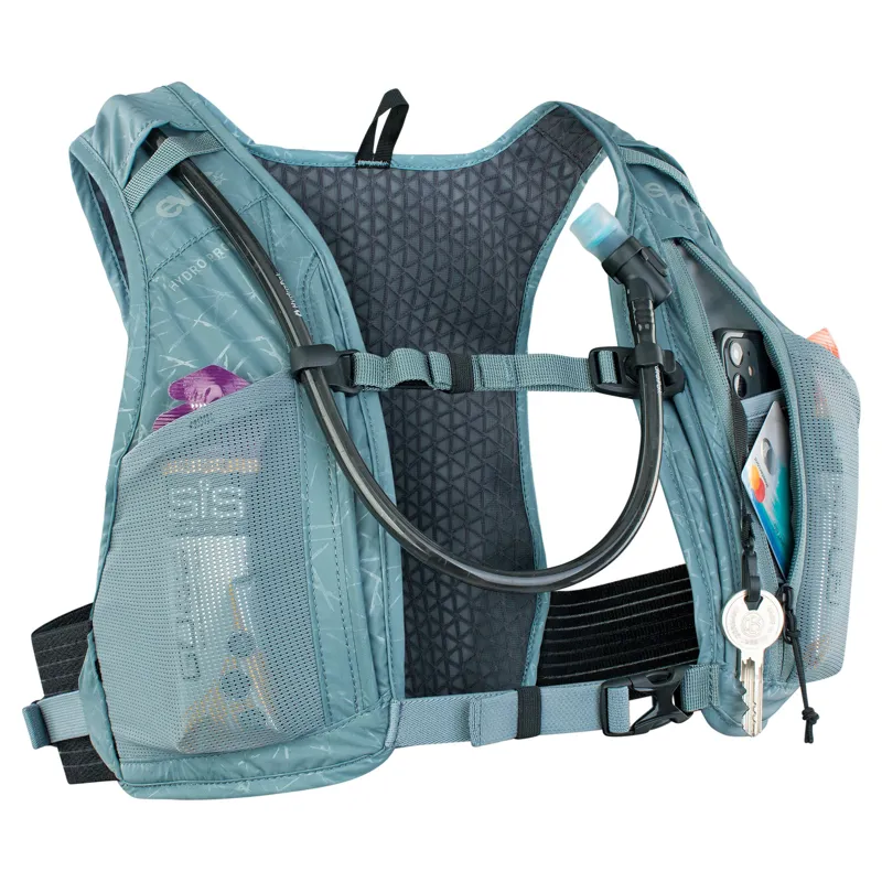 Evoc Hydro Pro Hydration Pack 1.5L + 1.5L Bladder in Steel Blue-5